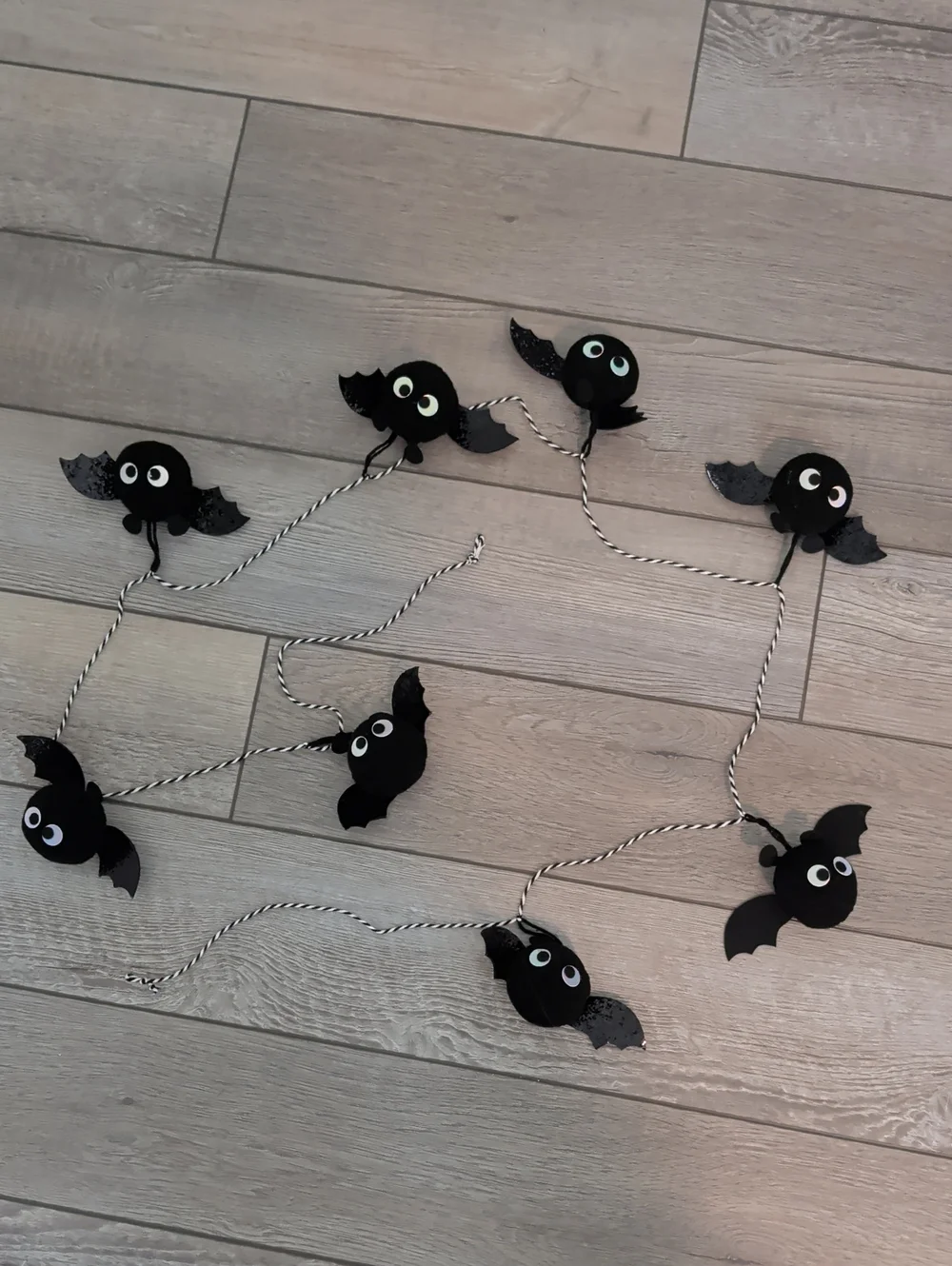 Black Bat Garland String Garland - Cute Halloween Decor
